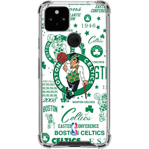NBA Boston Celtics Historic Blast Google Pixel 5a 5G Clear Case